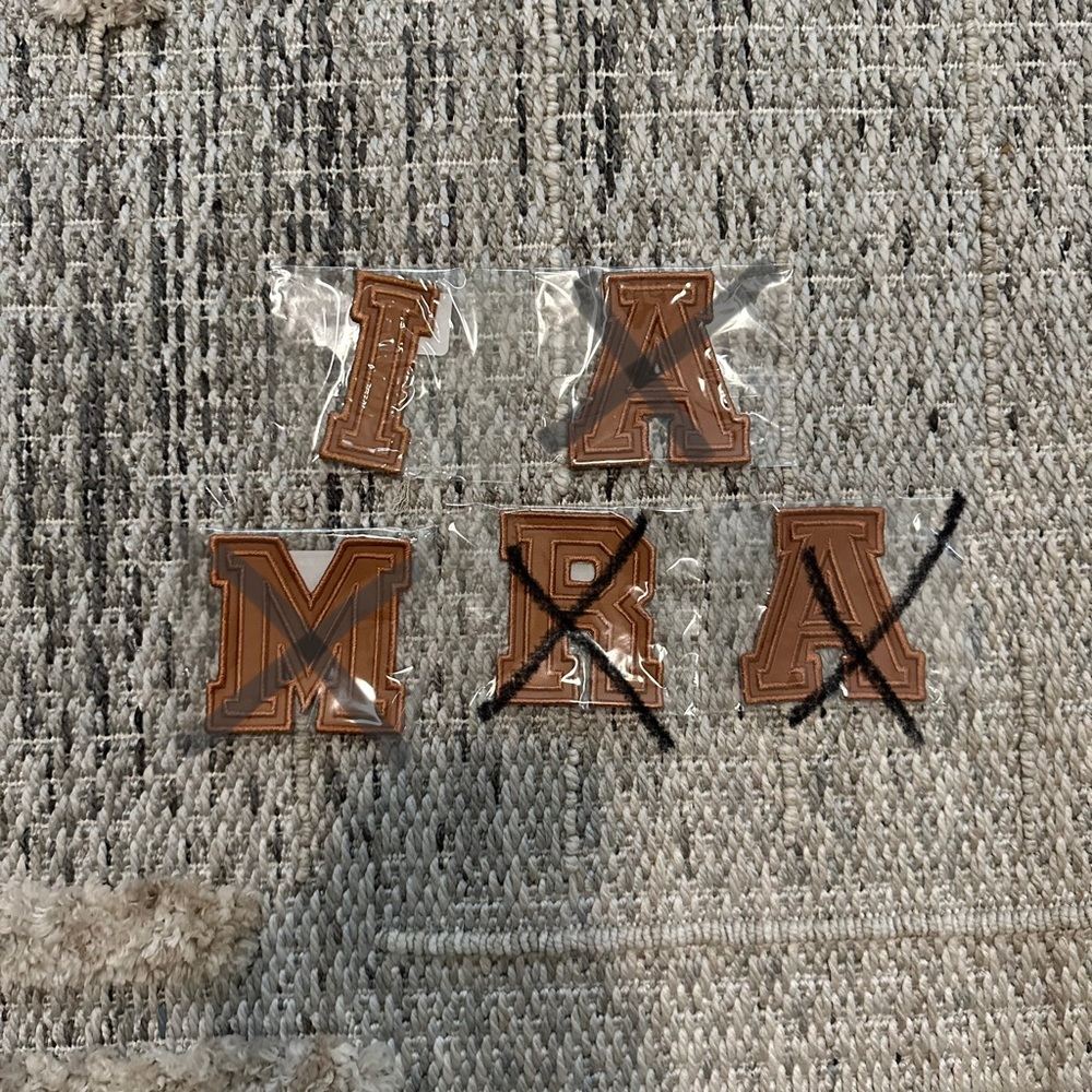 Stoney clover lane camel varsity letter I